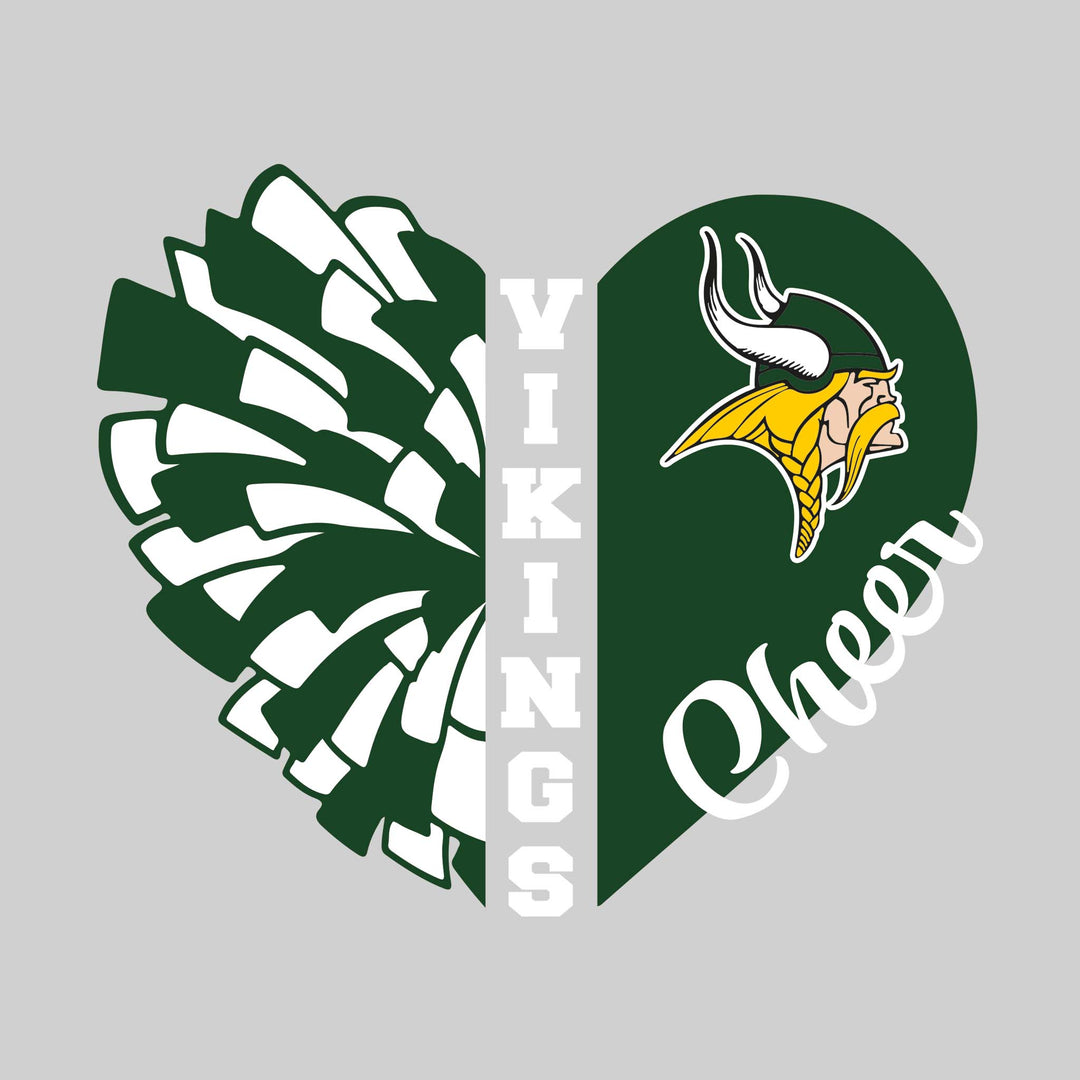 Northeast Middle School - Cheer - Cheer Heart with Mascot