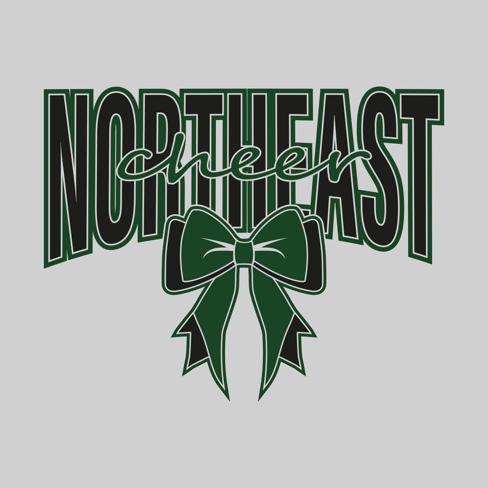 Northeast Middle School - Cheer - Northeast with Cursive Pompon and Bow