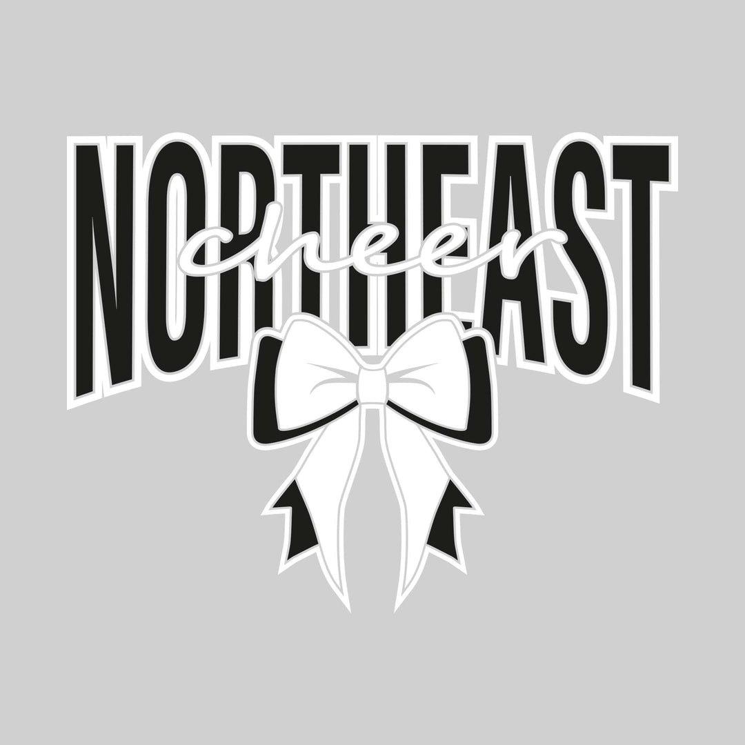 Northeast Middle School - Cheer - Northeast with Cursive Pompon and Bow