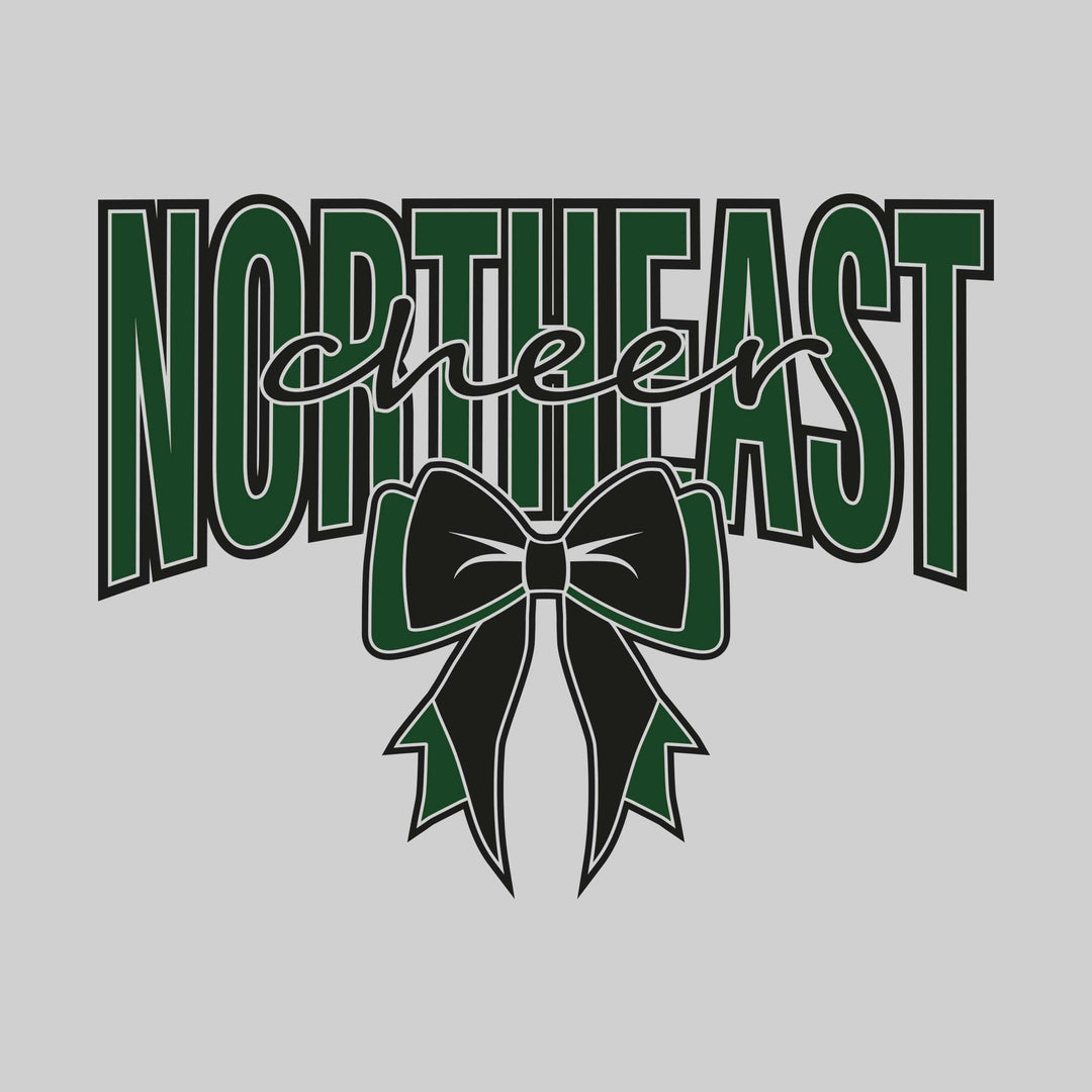 Northeast Middle School - Cheer - Northeast with Cursive Pompon and Bow