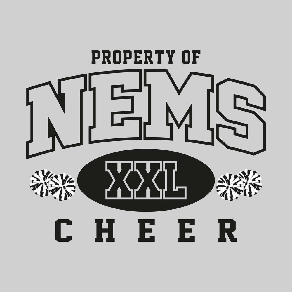 Northeast Middle School - Cheer - Property of NEMS Cheer - XXL with Poms