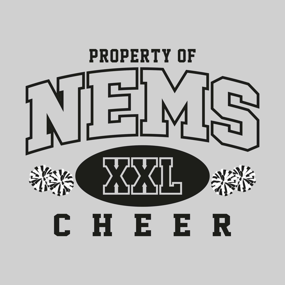 Northeast Middle School - Cheer - Property of NEMS Cheer - XXL with Poms
