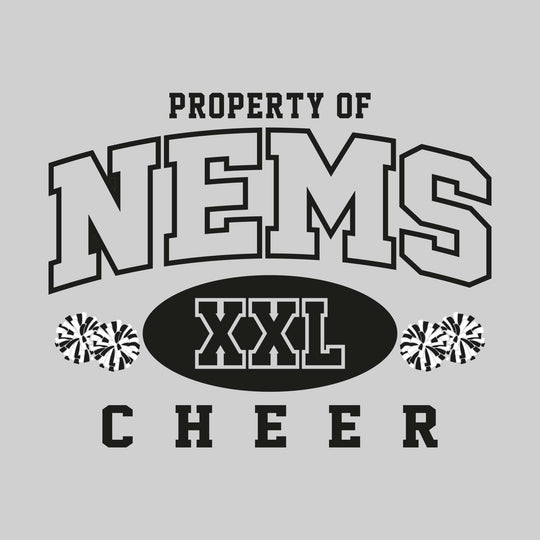 Northeast Middle School - Cheer - Property of NEMS Cheer - XXL with Poms
