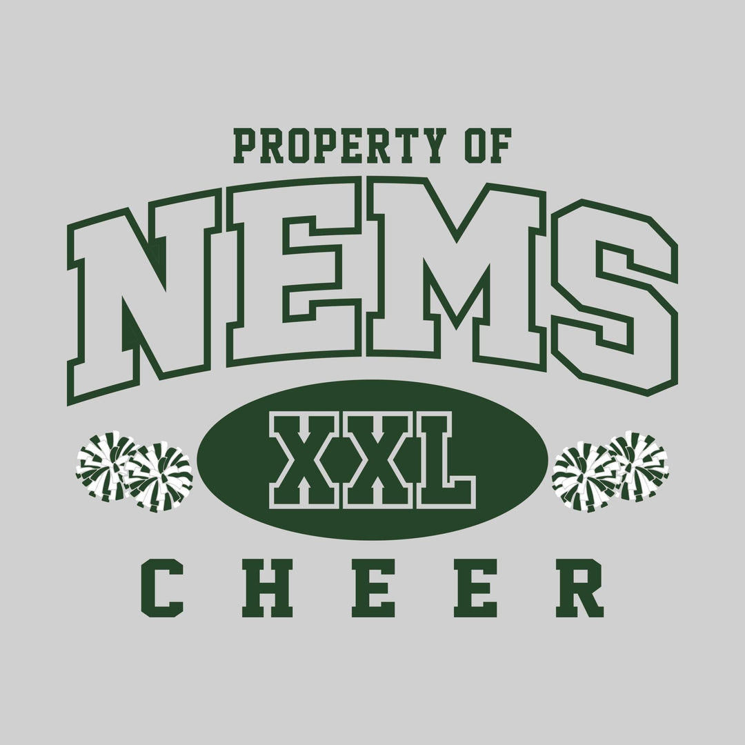 Northeast Middle School - Cheer - Property of NEMS Cheer - XXL with Poms