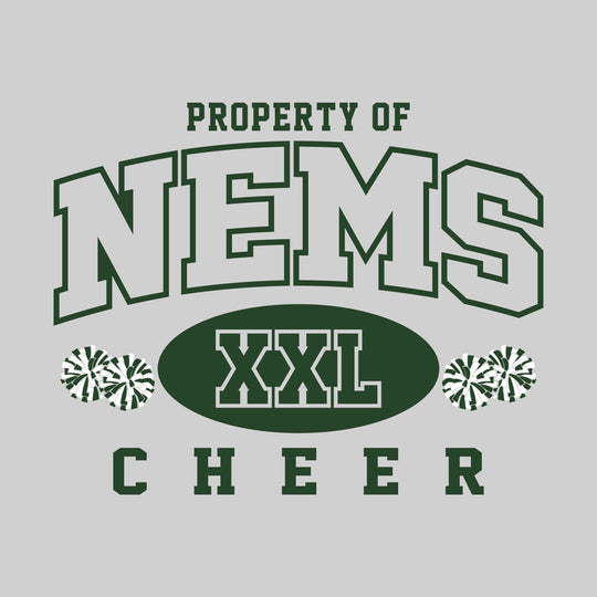 Northeast Middle School - Cheer - Property of NEMS Cheer - XXL with Poms