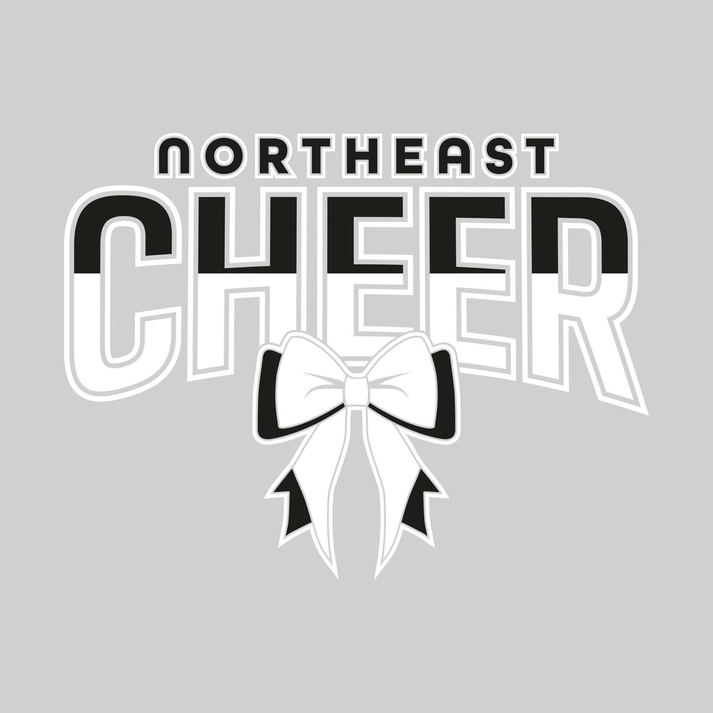 Northeast Middle School - Cheer - Split-Color Northeast Cheer with Bow