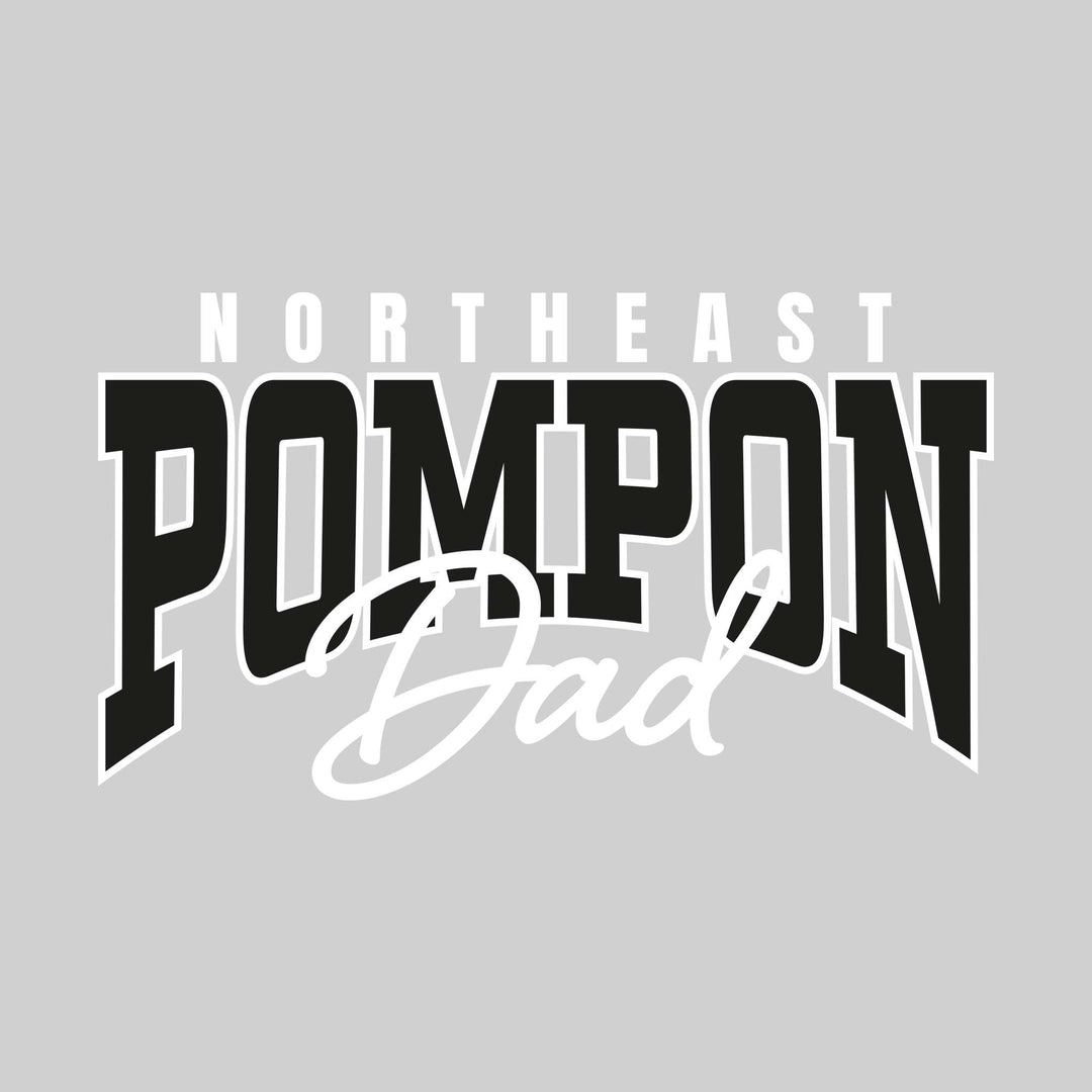 Northeast Middle School - Poms - Northeast Pompon Dad - Arched Text