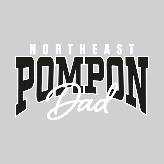 Northeast Middle School - Poms - Northeast Pompon Dad - Arched Text