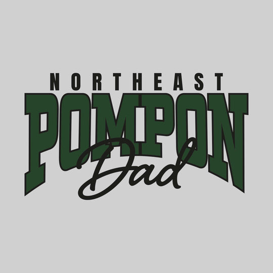 Northeast Middle School - Poms - Northeast Pompon Dad - Arched Text
