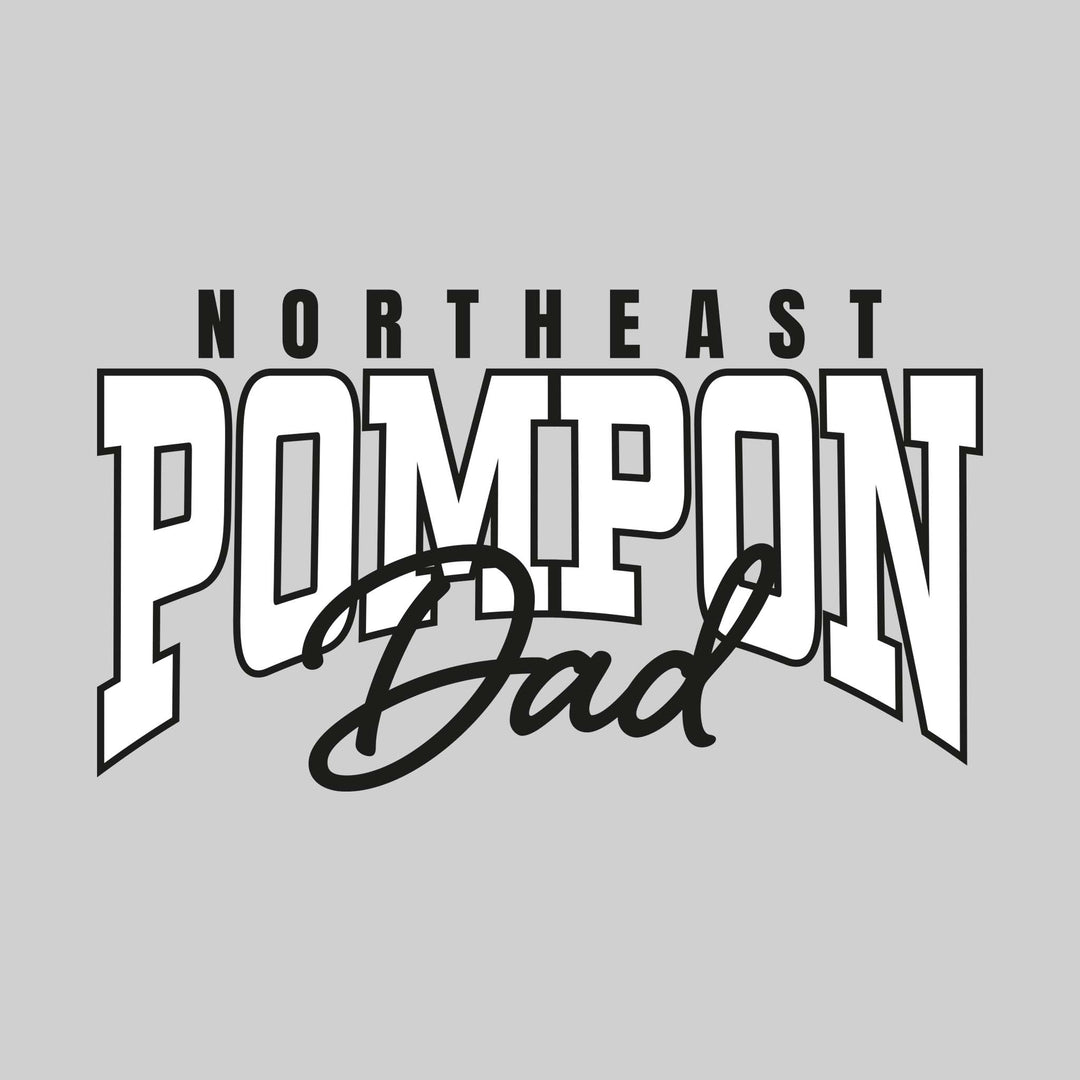 Northeast Middle School - Poms - Northeast Pompon Dad - Arched Text