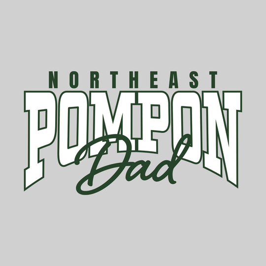 Northeast Middle School - Poms - Northeast Pompon Dad - Arched Text