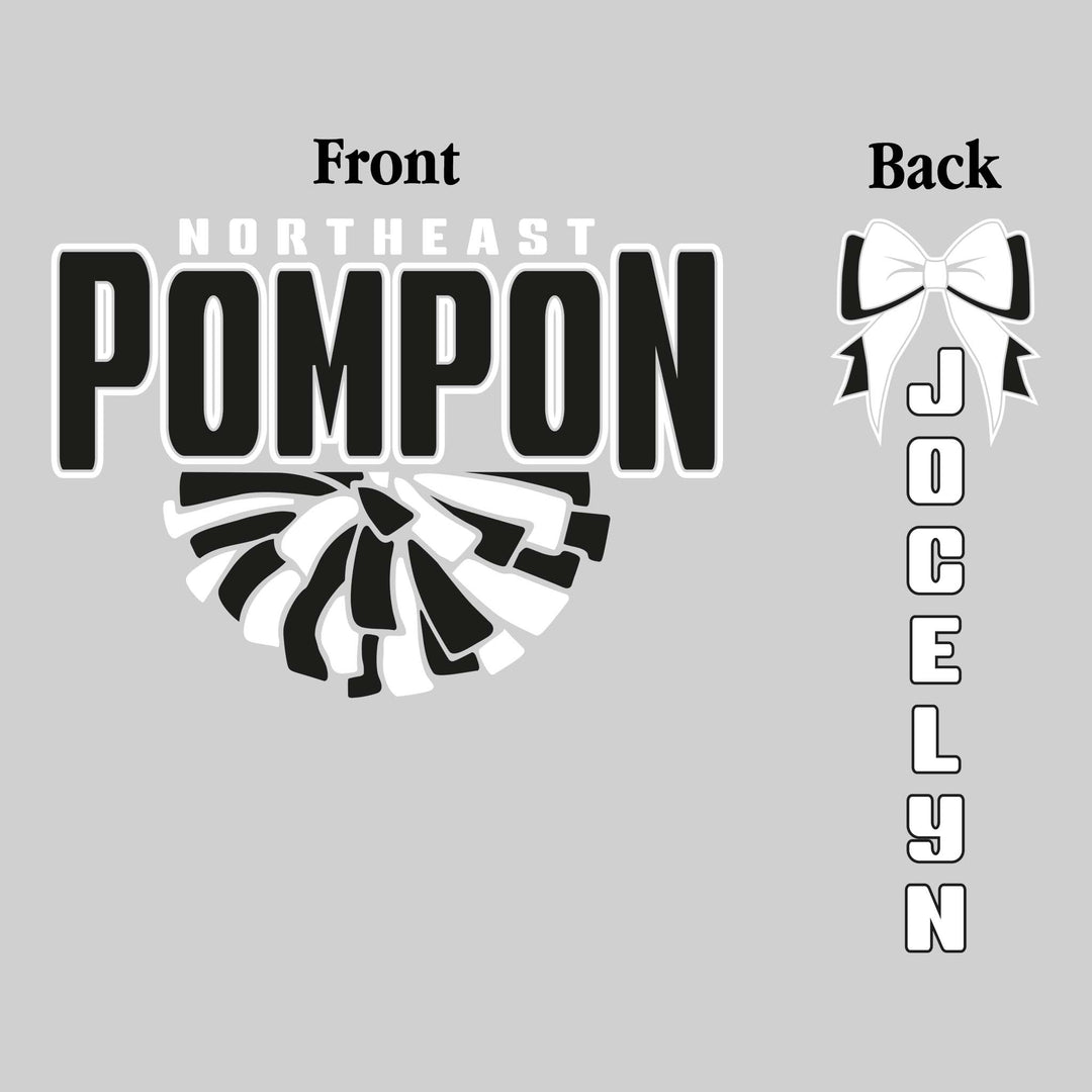Northeast Middle School - Poms - Northeast Pompon with Half Pom