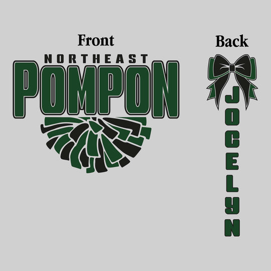 Northeast Middle School - Poms - Northeast Pompon with Half Pom