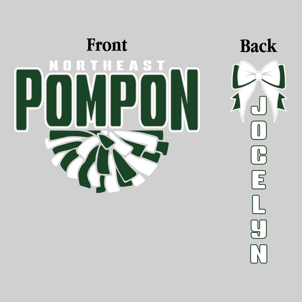 Northeast Middle School - Poms - Northeast Pompon with Half Pom