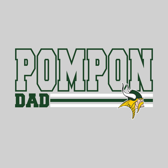 Northeast Middle School - Poms - Pompon Dad - Outlined Pompon with Color Bars