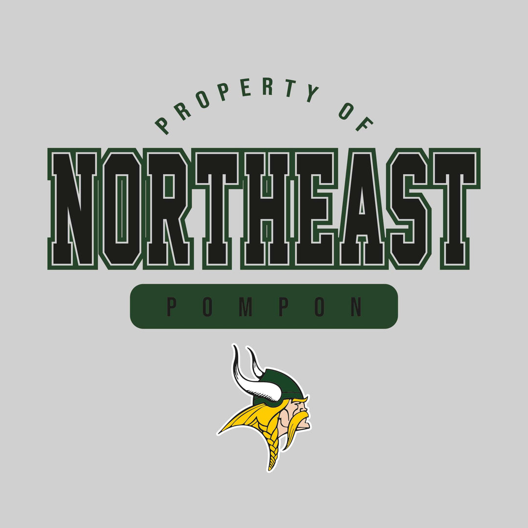 Northeast Middle School - Poms - Property of Northeast Pompon with Lower Mascot