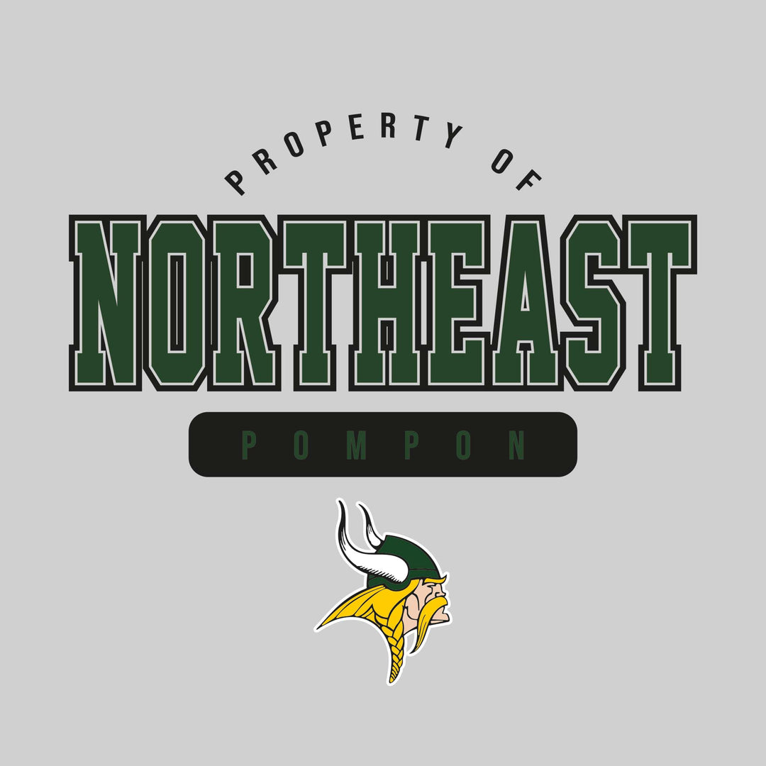 Northeast Middle School - Poms - Property of Northeast Pompon with Lower Mascot