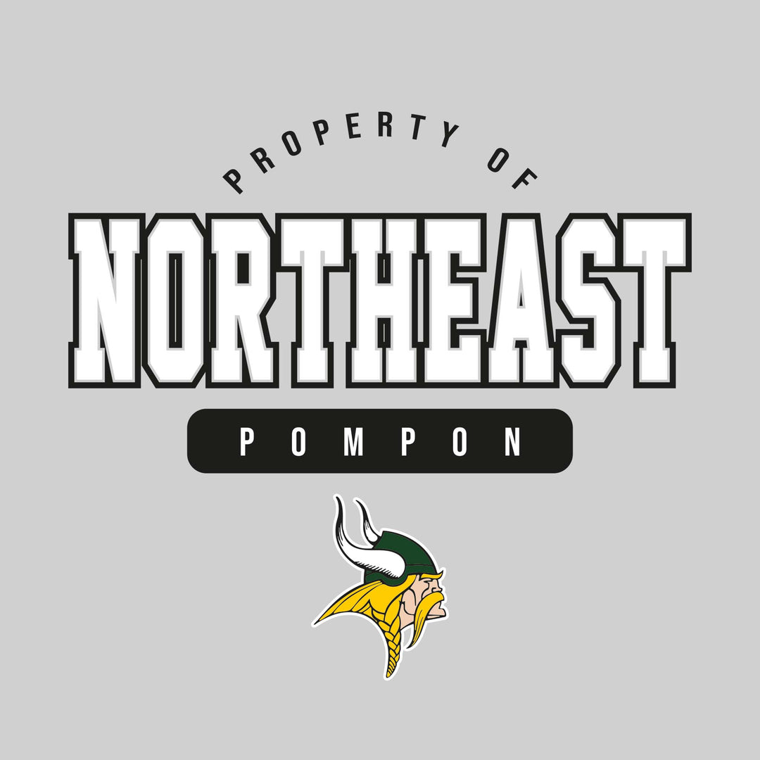 Northeast Middle School - Poms - Property of Northeast Pompon with Lower Mascot