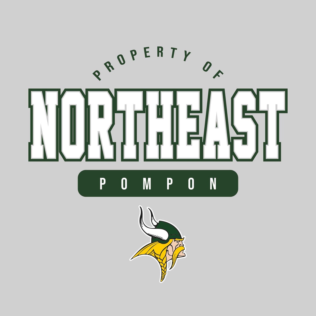 Northeast Middle School - Poms - Property of Northeast Pompon with Lower Mascot