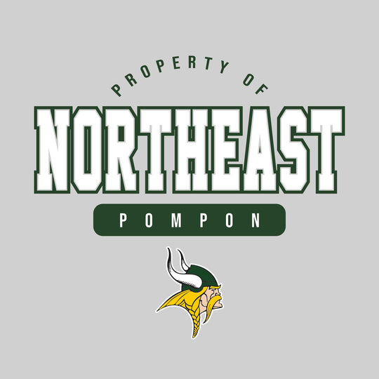 Northeast Middle School - Poms - Property of Northeast Pompon with Lower Mascot