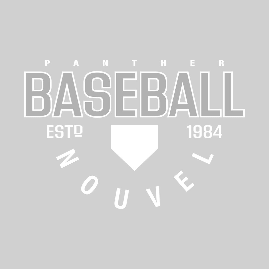 Nouvel Panthers - Baseball - Baseball with Established Year and Arched School Name