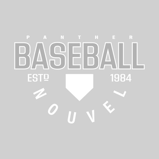 Nouvel Panthers - Baseball - Baseball with Established Year and Arched School Name