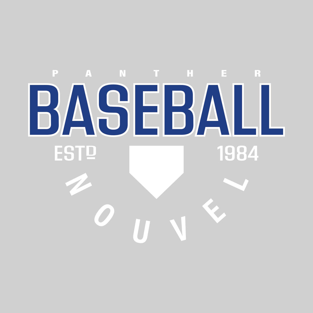 Nouvel Panthers - Baseball - Baseball with Established Year and Arched School Name