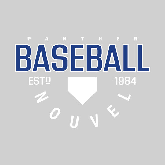 Nouvel Panthers - Baseball - Baseball with Established Year and Arched School Name