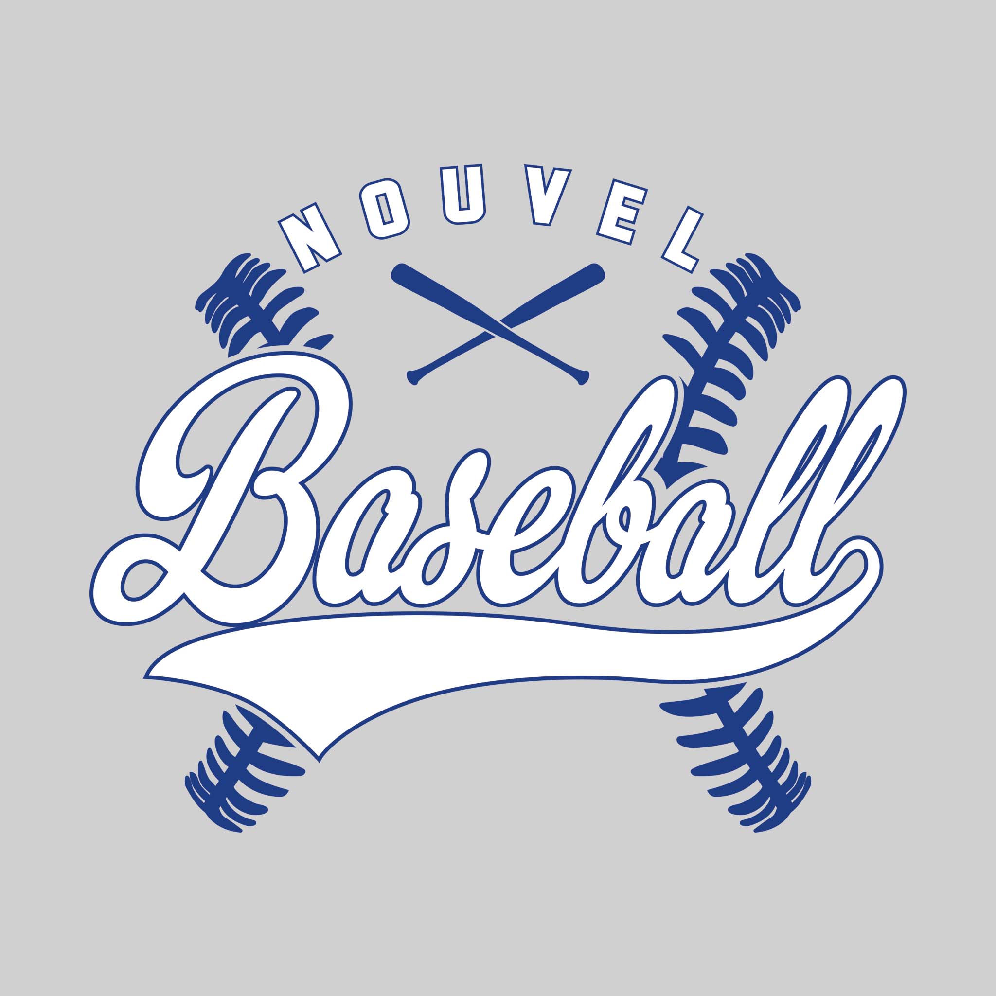 Nouvel Panthers - Baseball - Cursive Baseball with Stitches & Crossed ...