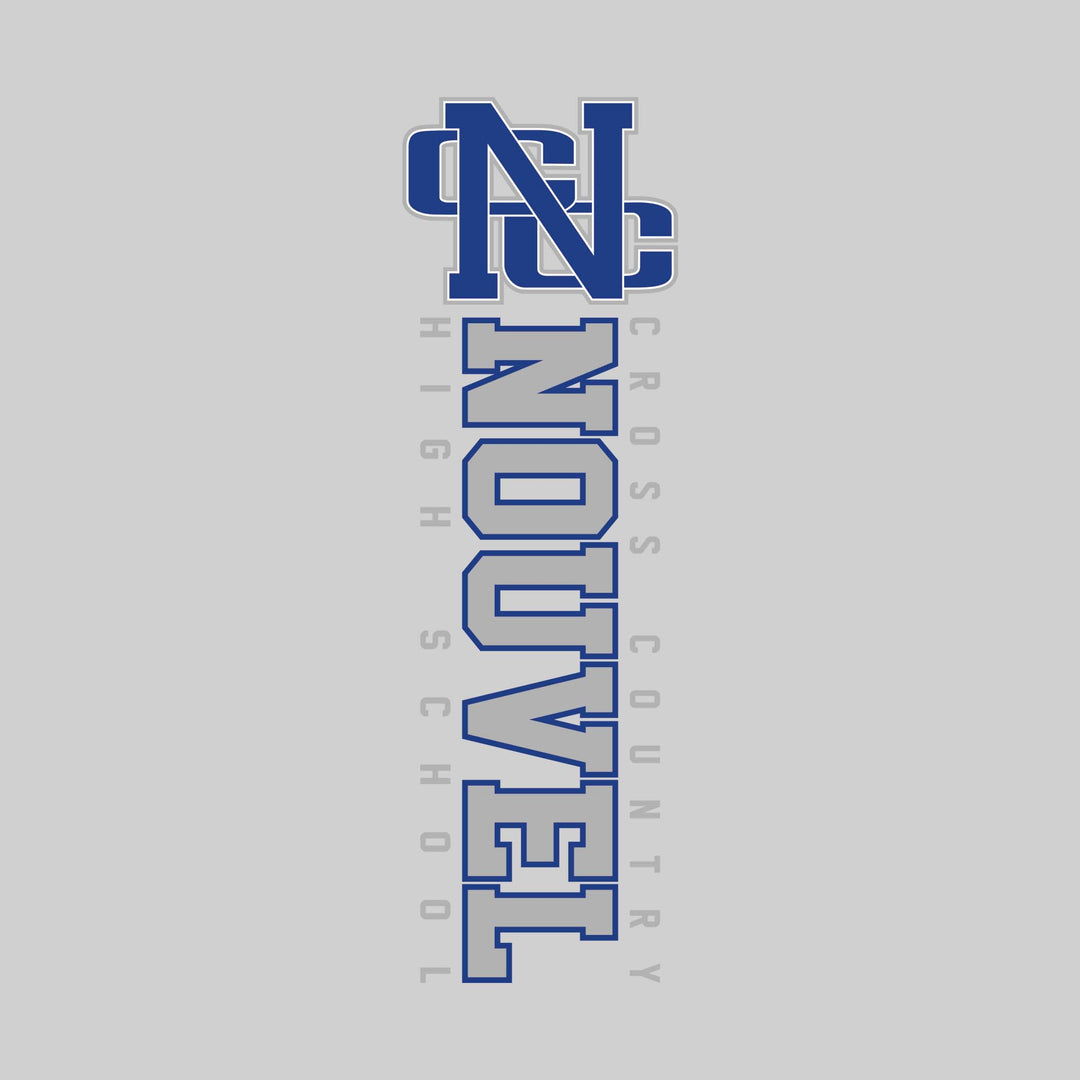 Nouvel Panthers - Cross Country - Vertical School Name with Upper Mascot