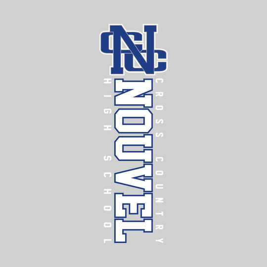 Nouvel Panthers - Cross Country - Vertical School Name with Upper Mascot