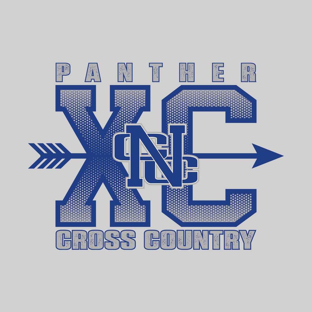 Nouvel Panthers - Cross Country - XC with Arrow and Mascot