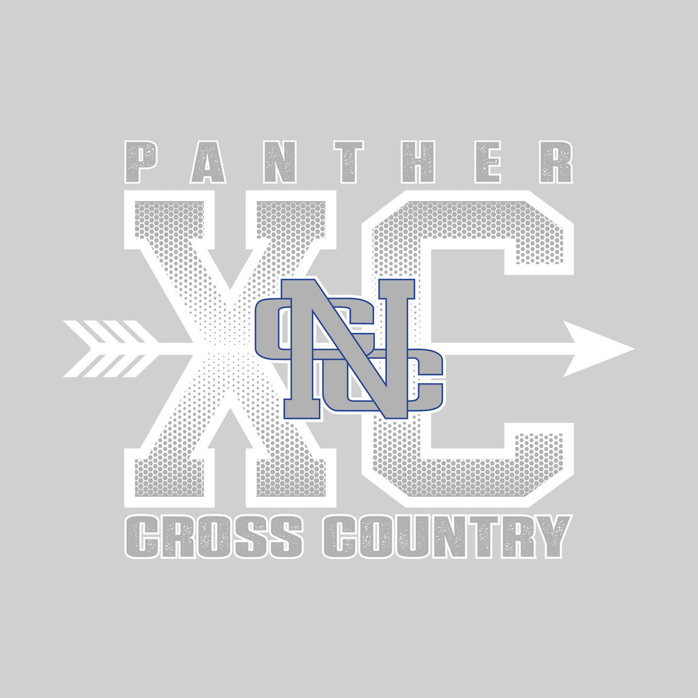 Nouvel Panthers - Cross Country - XC with Arrow and Mascot