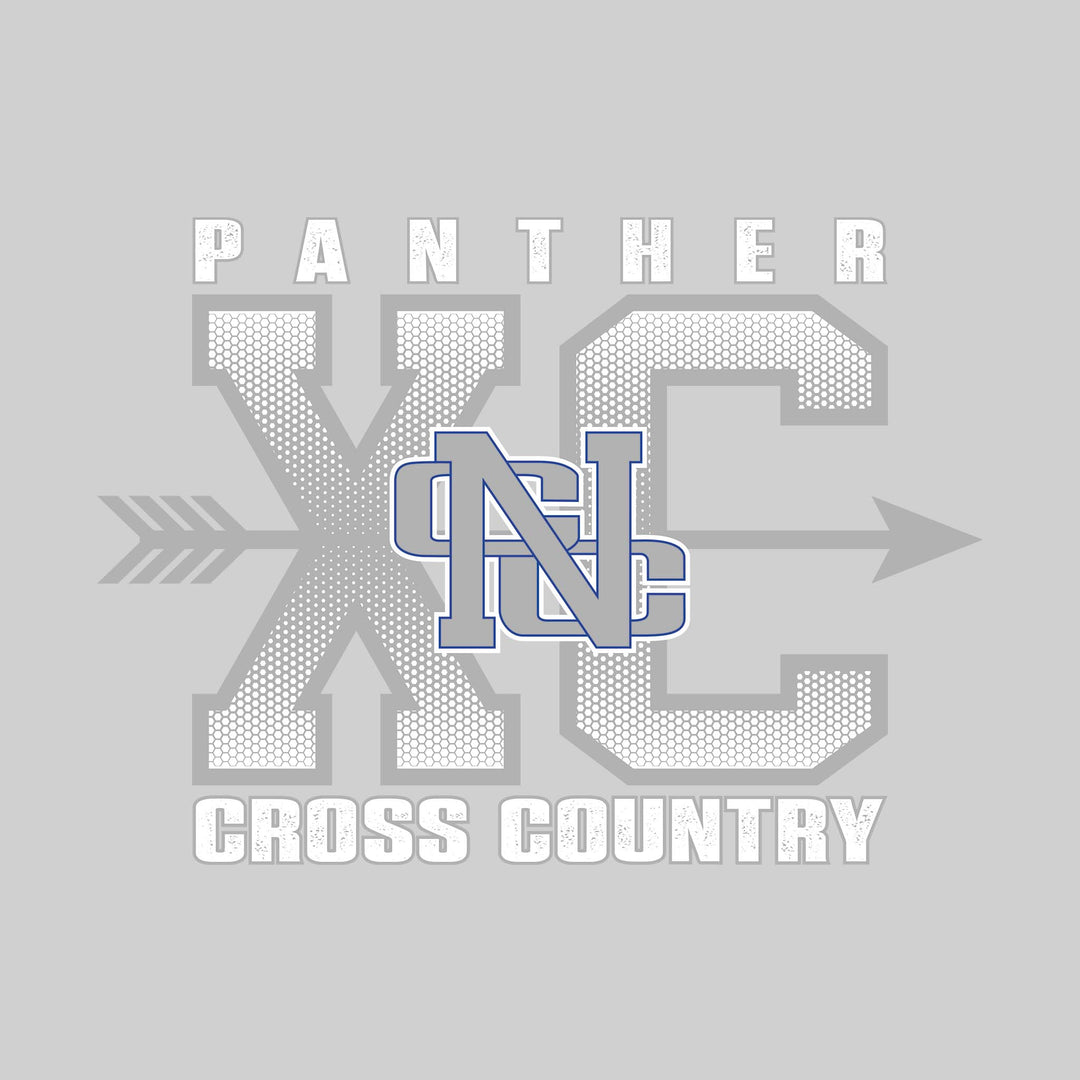 Nouvel Panthers - Cross Country - XC with Arrow and Mascot
