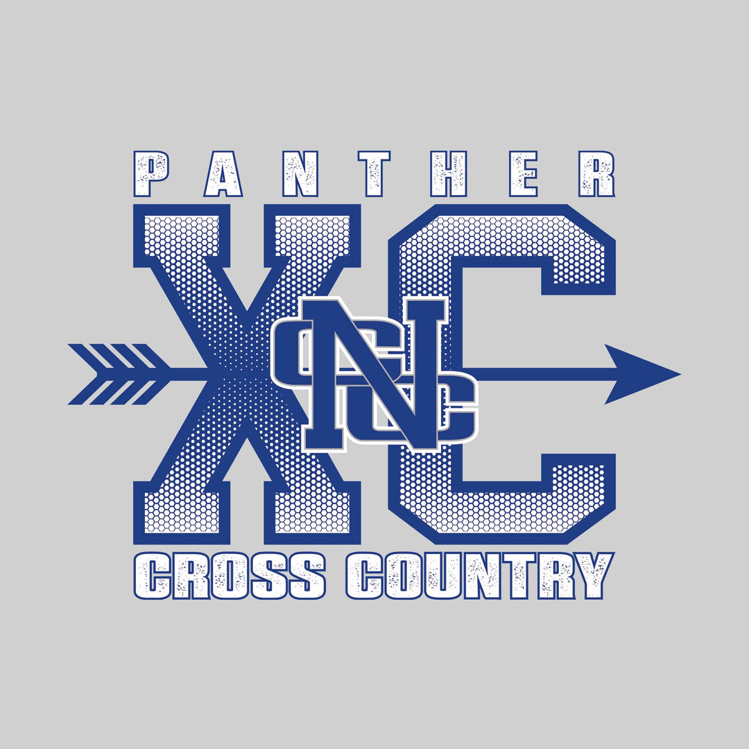Nouvel Panthers - Cross Country - XC with Arrow and Mascot
