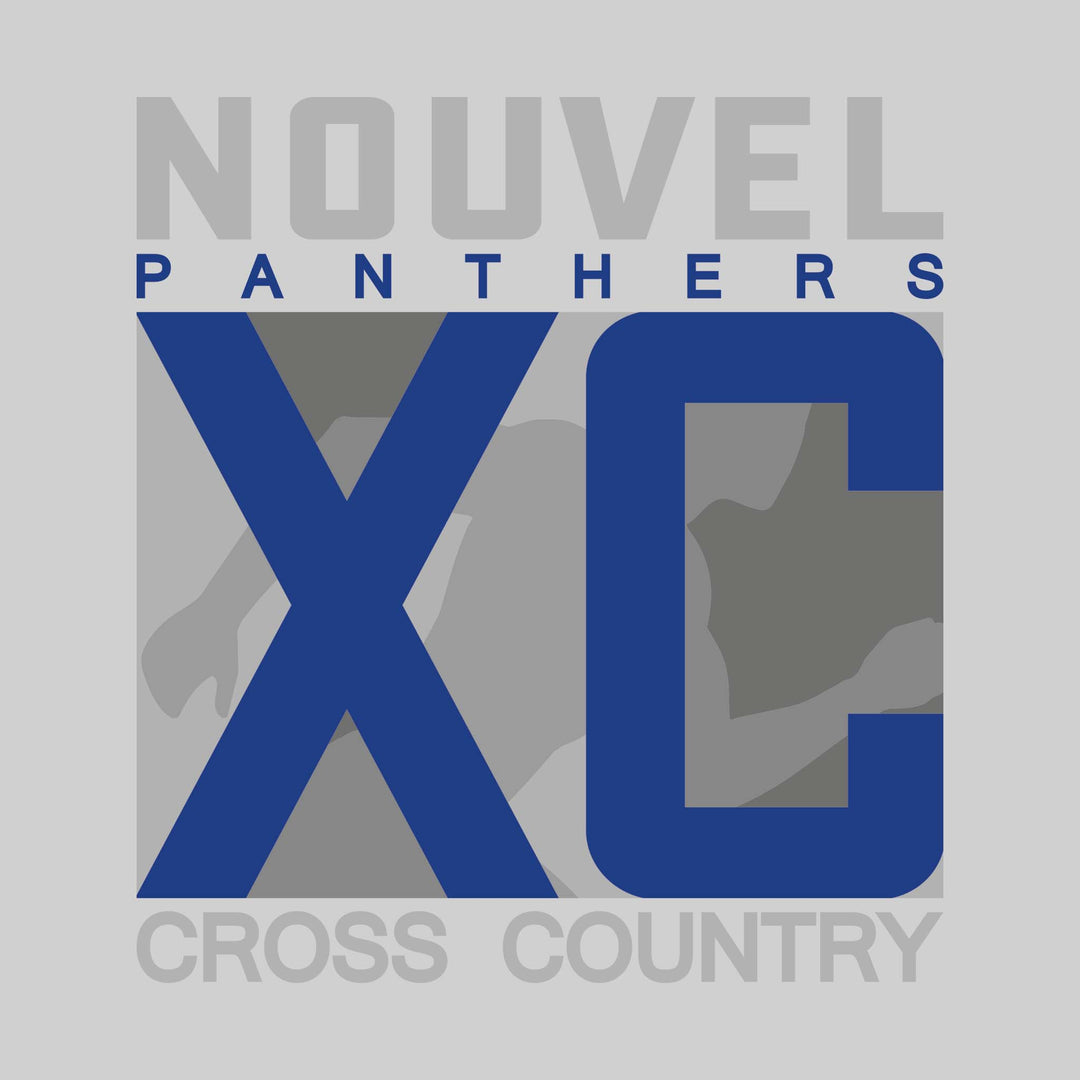 Nouvel Panthers - Cross Country - XC with Runner Silhouette