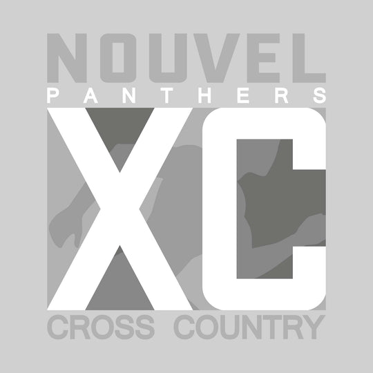 Nouvel Panthers - Cross Country - XC with Runner Silhouette