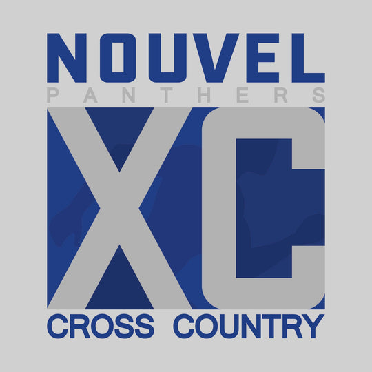 Nouvel Panthers - Cross Country - XC with Runner Silhouette