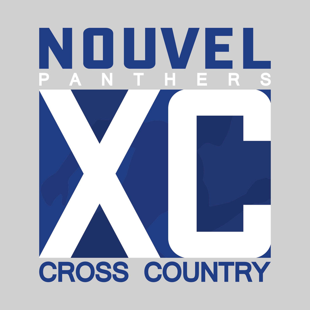 Nouvel Panthers - Cross Country - XC with Runner Silhouette