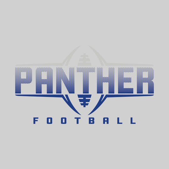 Nouvel Panthers - Football - Football Shape Bracketing Mascot Name with Hex Pattern