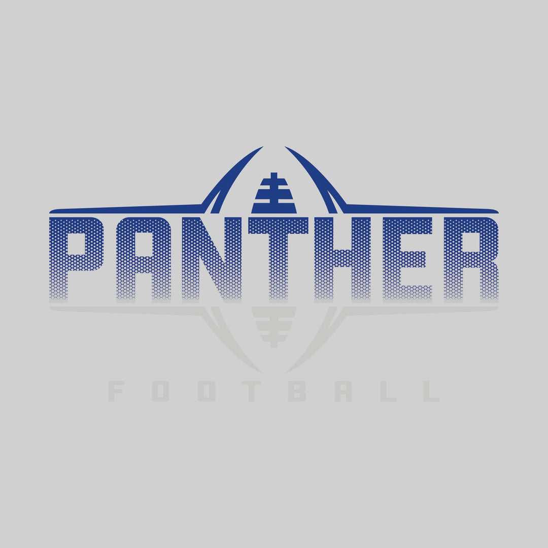 Nouvel Panthers - Football - Football Shape Bracketing Mascot Name with Hex Pattern