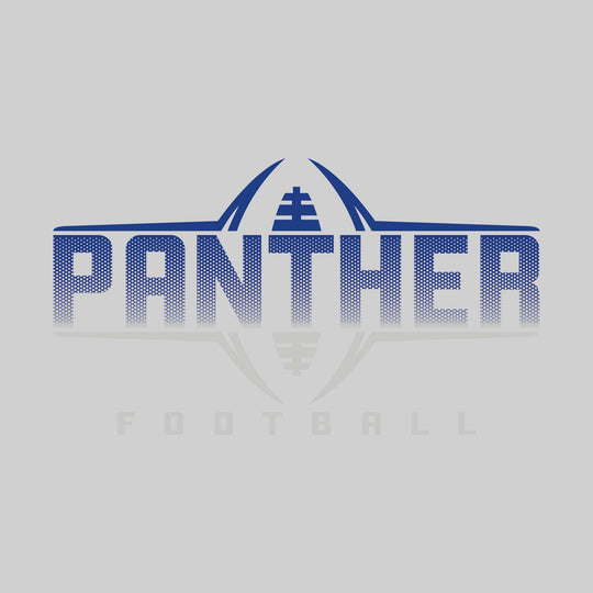 Nouvel Panthers - Football - Football Shape Bracketing Mascot Name with Hex Pattern