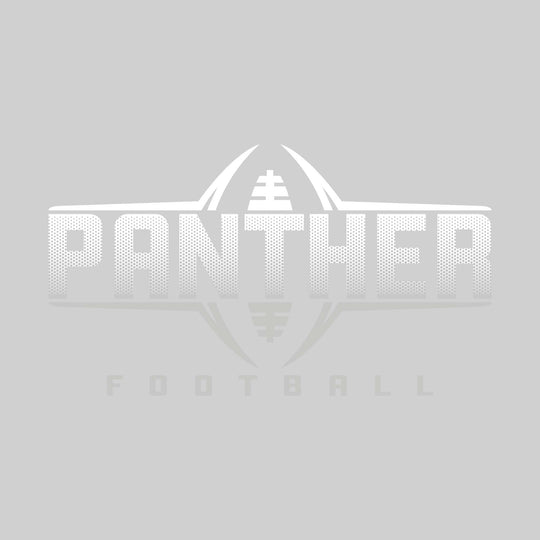 Nouvel Panthers - Football - Football Shape Bracketing Mascot Name with Hex Pattern