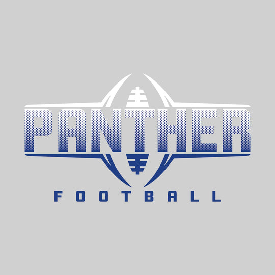 Nouvel Panthers - Football - Football Shape Bracketing Mascot Name with Hex Pattern