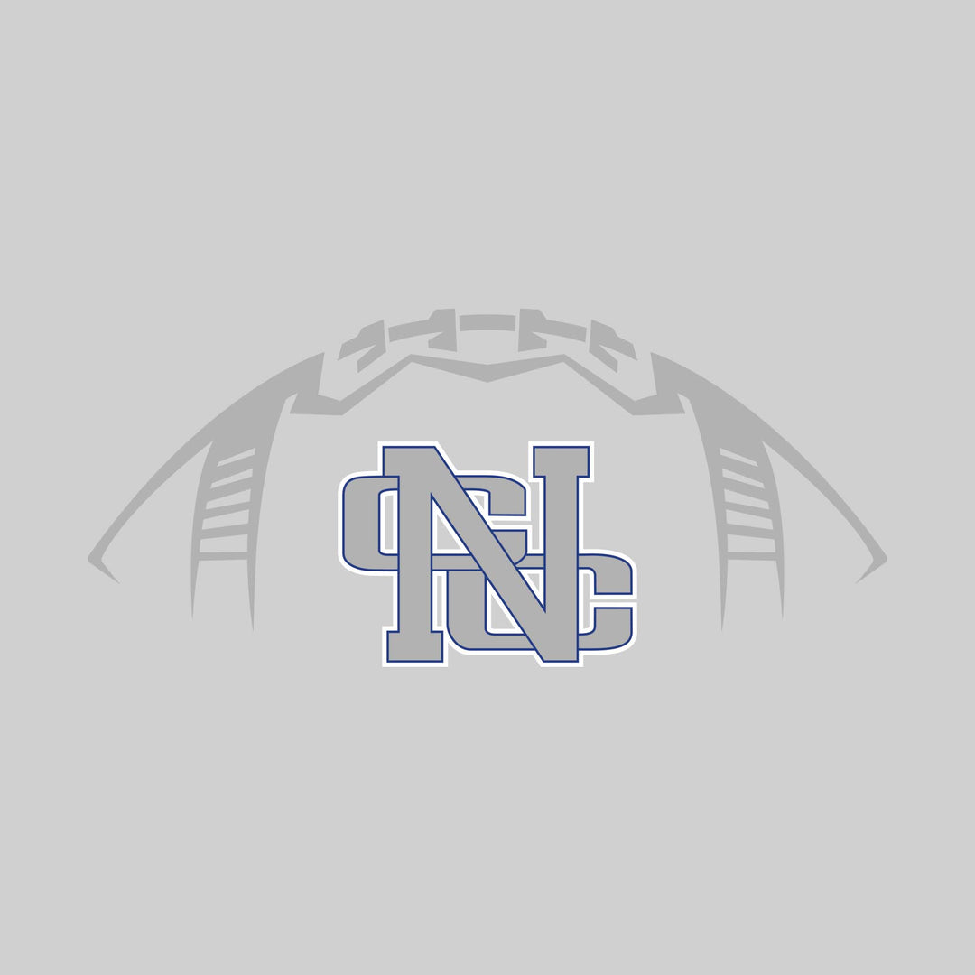 Nouvel Panthers - Football - Football Shape Outline with Center Mascot
