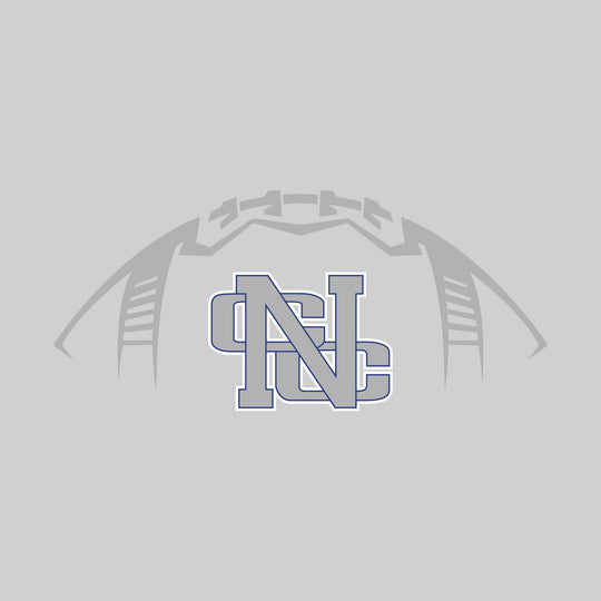 Nouvel Panthers - Football - Football Shape Outline with Center Mascot