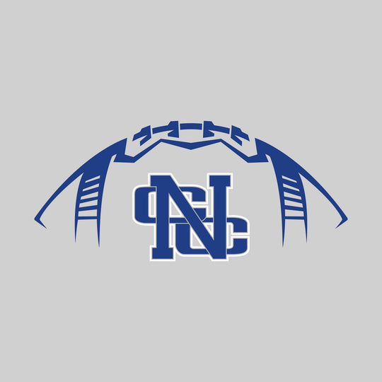 Nouvel Panthers - Football - Football Shape Outline with Center Mascot