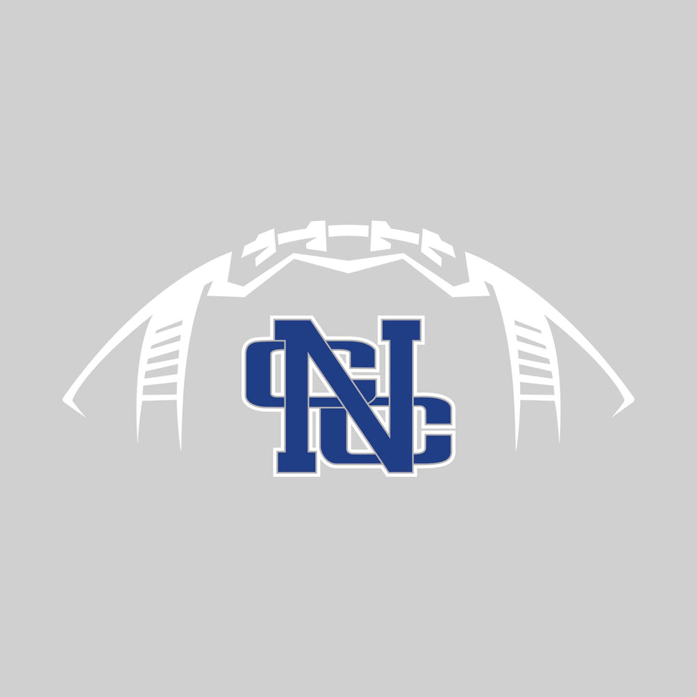 Nouvel Panthers - Football - Football Shape Outline with Center Mascot