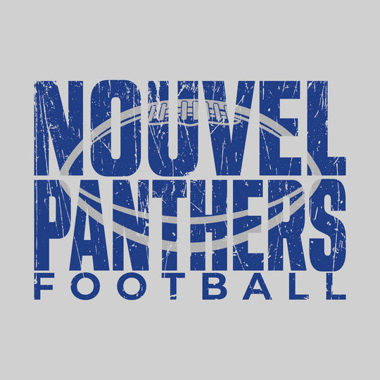 Nouvel Panthers - Football - Nouvel Panthers Football with Football Shape Inset