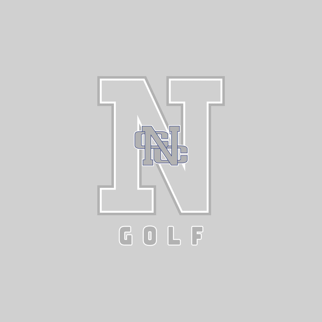 Nouvel Panthers - Golf - Outlined Letters Over Golf with Mascot